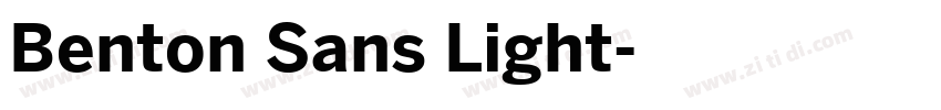 Benton Sans Light字体转换